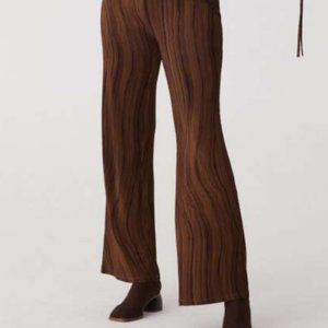 Paloma Wool Khali Zaida Pants stretchy wood print brown